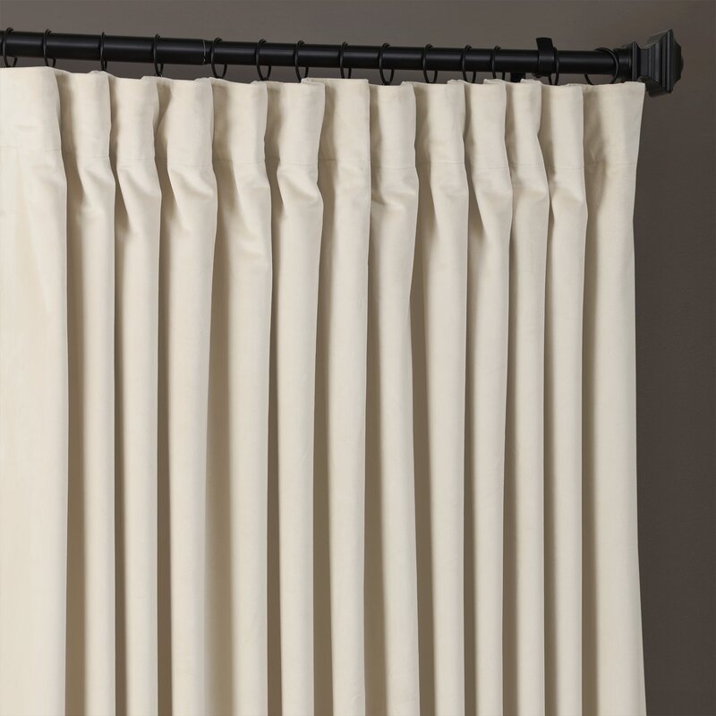 Arsav Heritage Extrawide Solid Blackout Rod Pocket Single Curtain Panel - Image 2