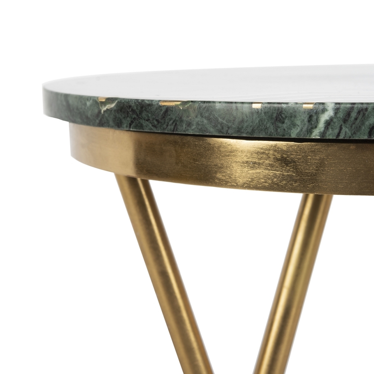 Coletta Round Marble Accent Table - Dark Green/Black/Gold - Arlo Home - Image 6