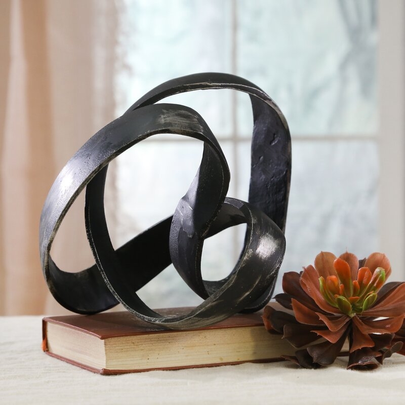 Black Verity Aluminum Knot Sculpture - Image 0
