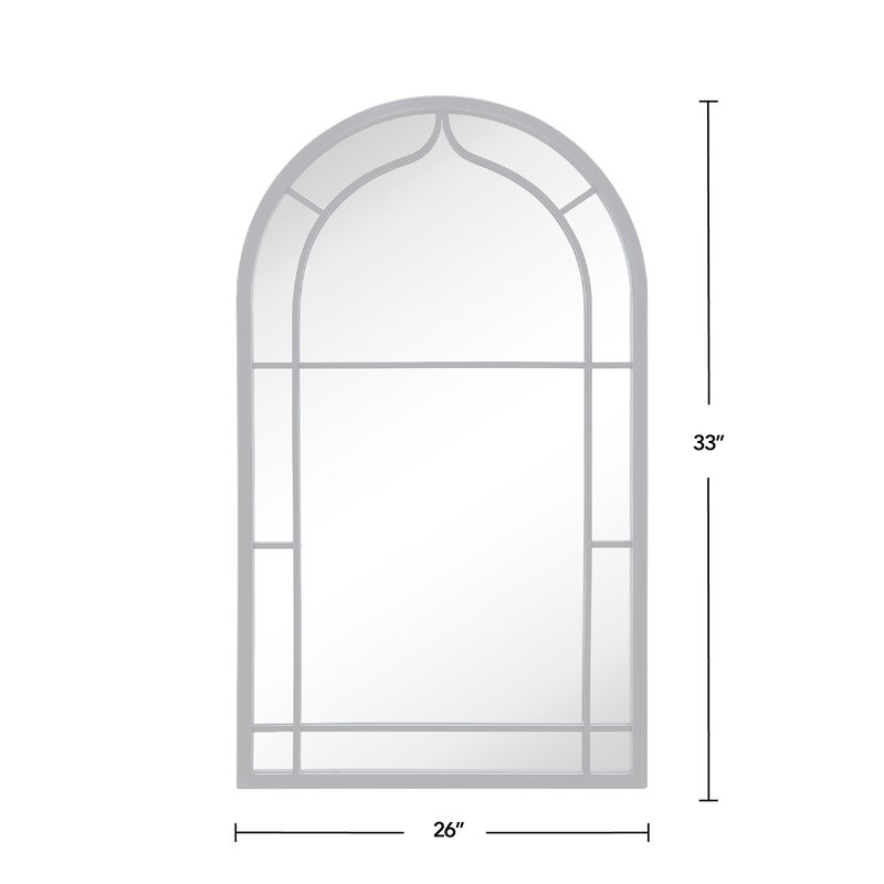One Allium Way & Co.® Ariana Farmhouse Arch Metal Mirror - Image 3