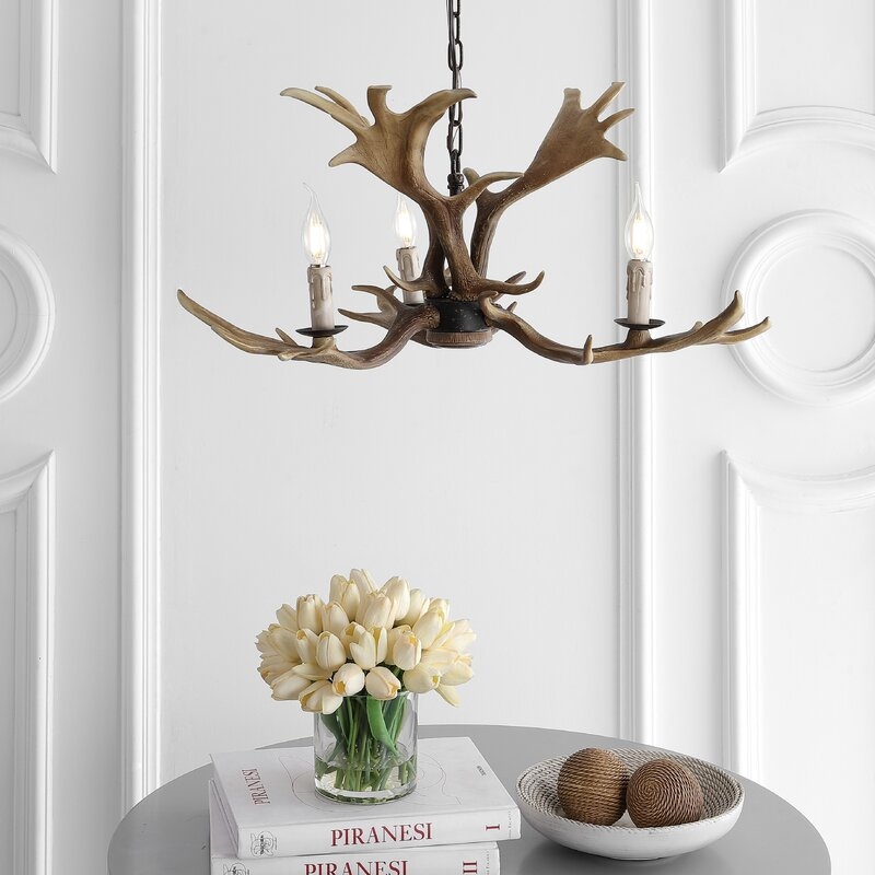 Rohrbach Antler 3-Light Candle Style Classic / Traditional Chandelier - Image 1