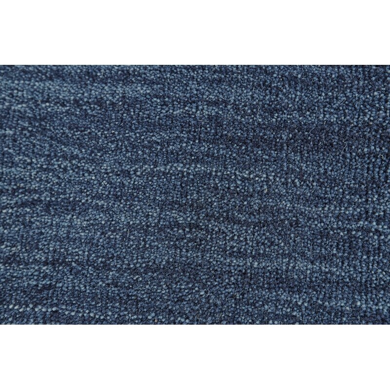 Carbonell Handmade Tufted Wool Dark Blue Area Rug - Image 2