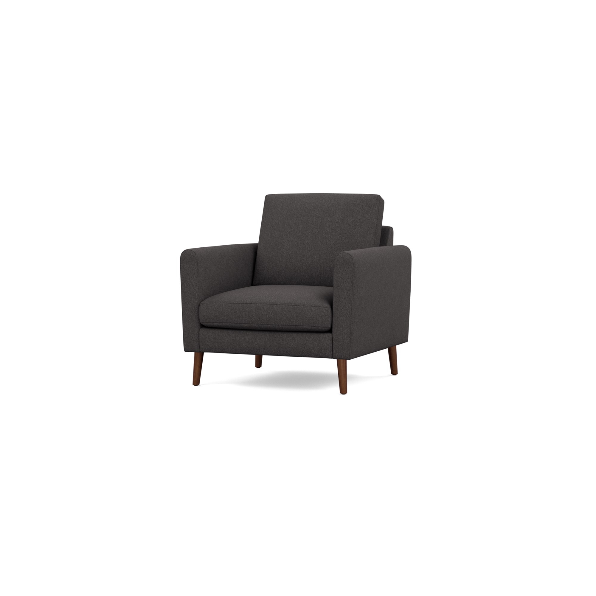 Nomad Armchair in Charcoal, Leg Finish: WalnutLegs - Image 0