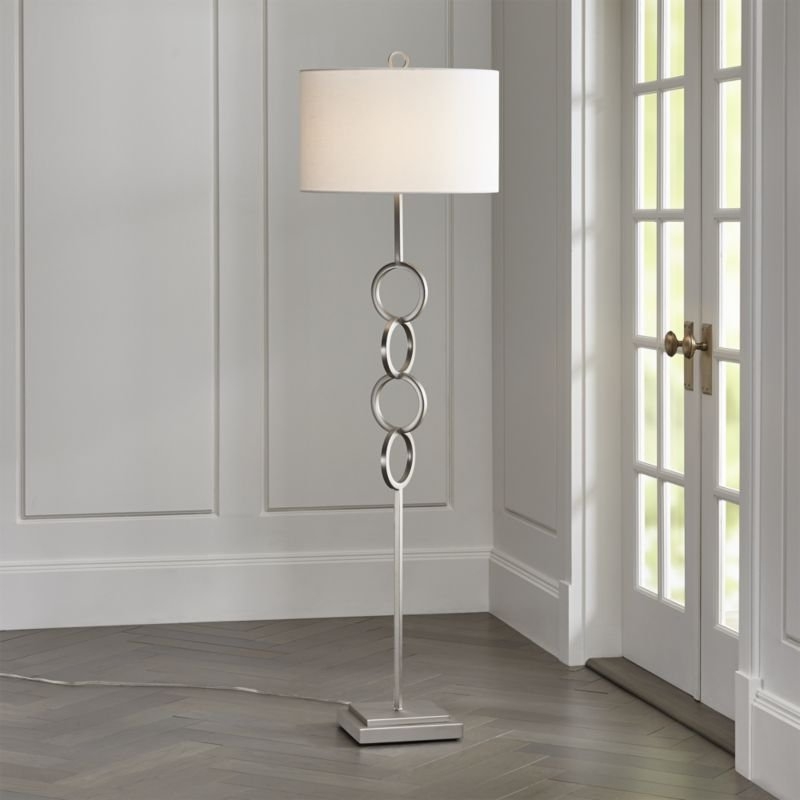 Axiom Brushed Silver Floor Lamp - Image 1