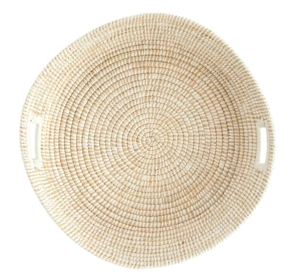 Nola Wall Basket, Whitewash - Image 0