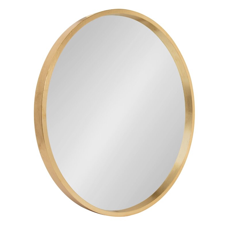 21.6" x 21.6" Gold Swagger Modern & Contemporary Accent Mirror - Image 0