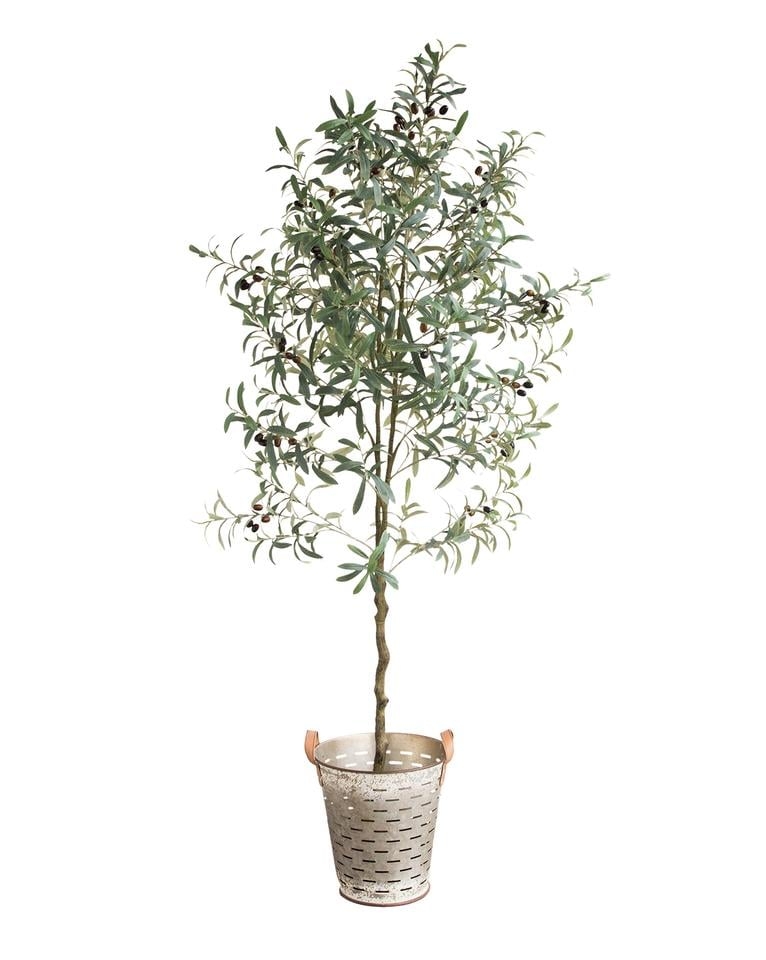 Faux Potted Olive Topiary - Image 0