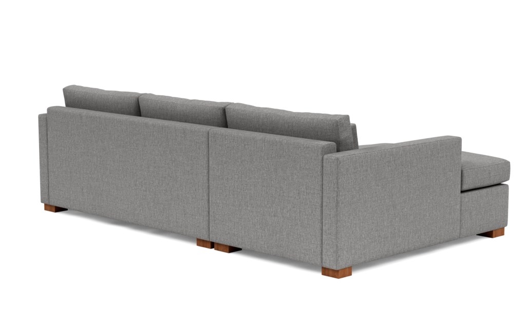 CHARLY Sectional Sofa with Left Chaise (12-14 Weeks) - Plow Cross Weave - Oiled Walnut Block Leg - 106" Sofa - Long Chaise - Bench Cushion - Standard Cushion - Image 2