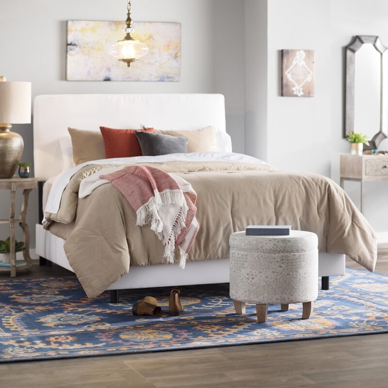 Mandana Mid 19" Round Geometic Storage Ottoman - Image 3