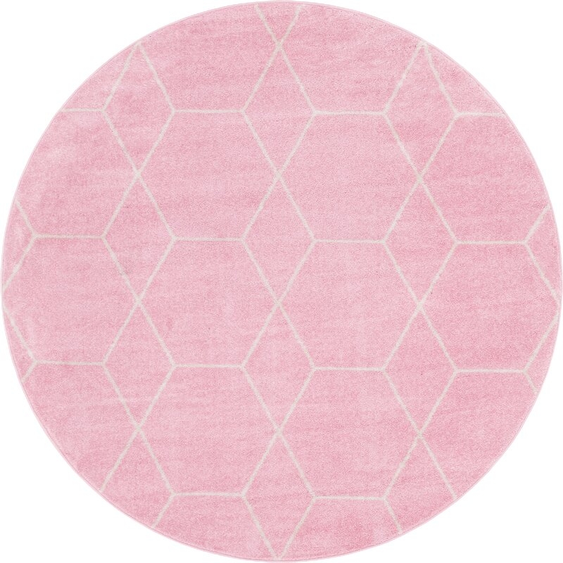 Elborough Pink Area Rug, 8' round - Image 0