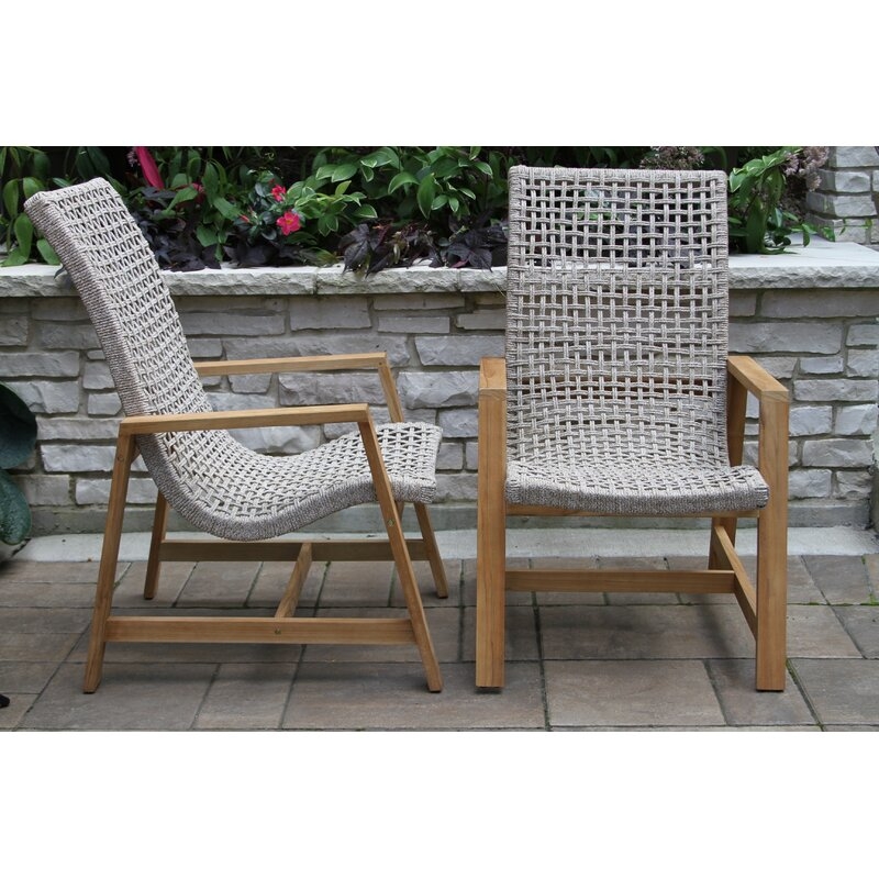Cael Teak Patio Chair (Set of 2) - Image 0