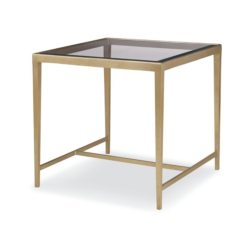 Century Details Occasional Glass Top End Table - Image 0