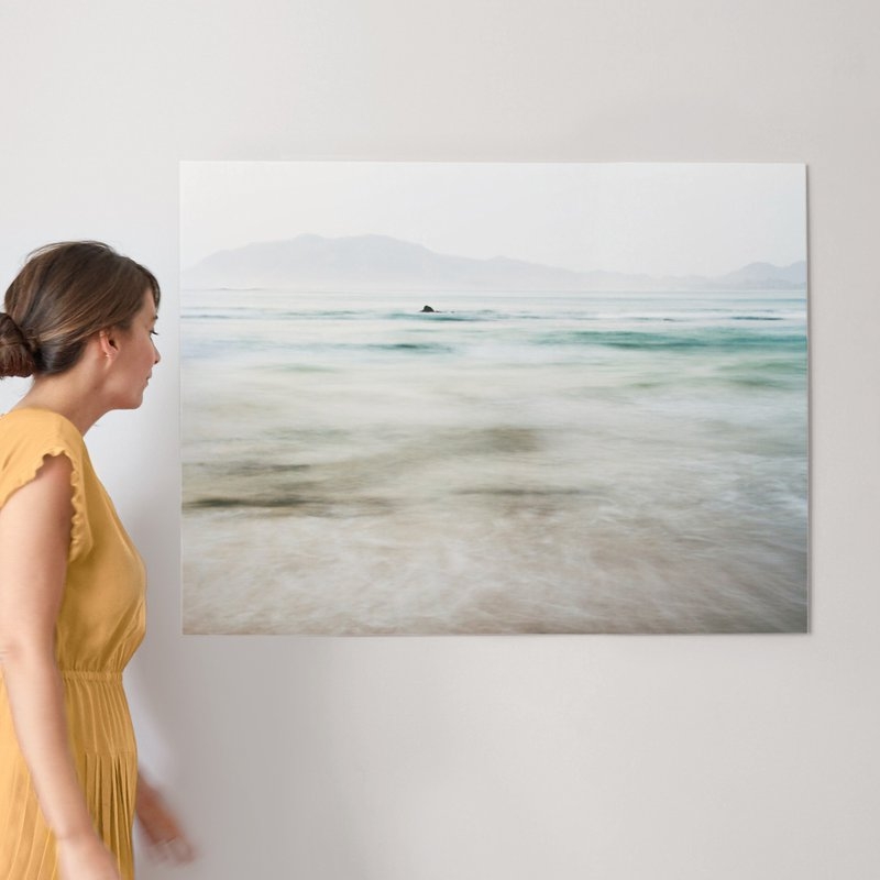 the pacific by Kaitlin Rebesco - Rich Black Wood Frame; Float Mounted w/ Artist Signature - 40"x30" - Image 1