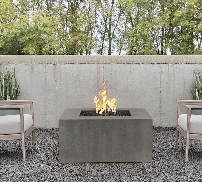 Arbor Concrete 40" Square Natural Gas Fire Pit Table, Carbon - Image 3