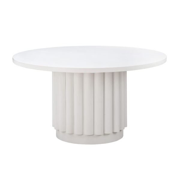 Kali 55 Inch White Round Dining Table - Image 0