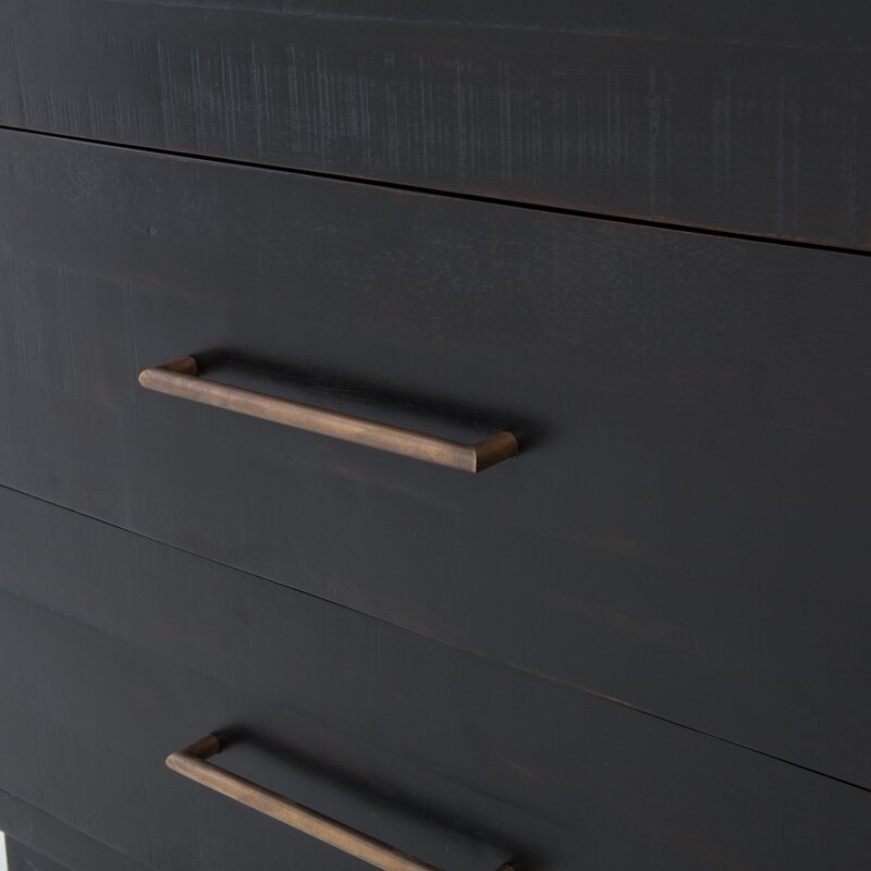Suki 6 Drawer 60" W Solid Wood Double Dresser - Image 1