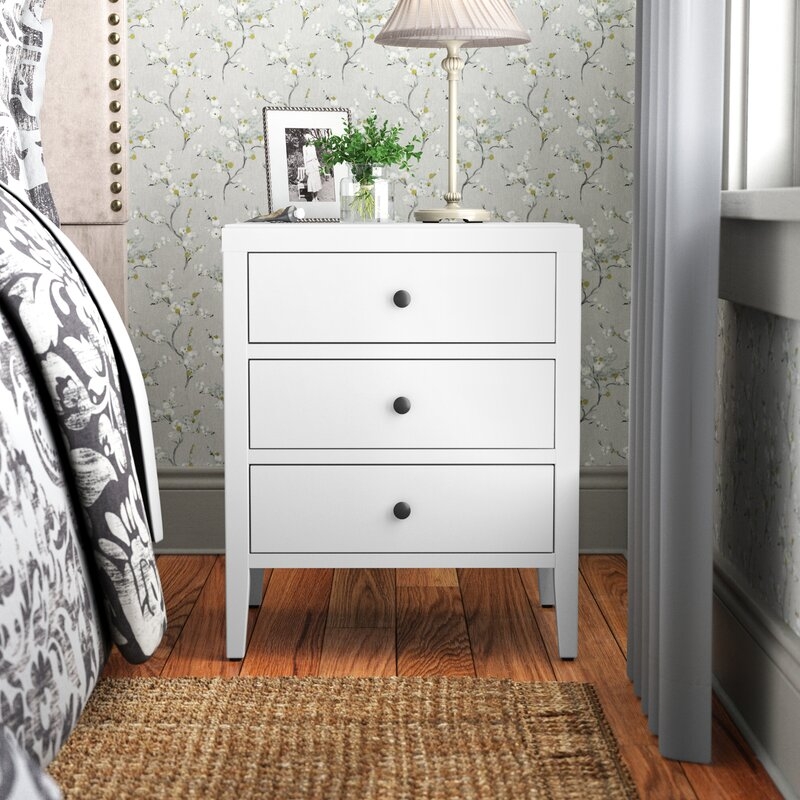 Rushville 3 - Drawer Solid Wood Nightstand - Image 1