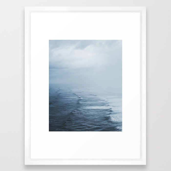 Storms over the Pacific Ocean Framed Art Print - 20"x26" Vector White Frame - Image 0