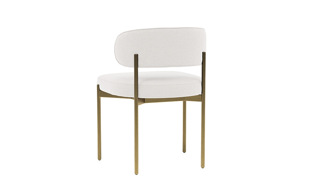 Hollis Metal Framed Upholstered Chair - Matte Brass Legs - Image 2