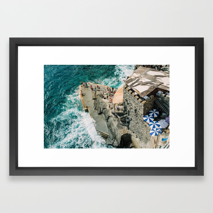 Travel photography print “Rocky Beach” photo art made in Italy. Art Print Framed Art Print - Image 0
