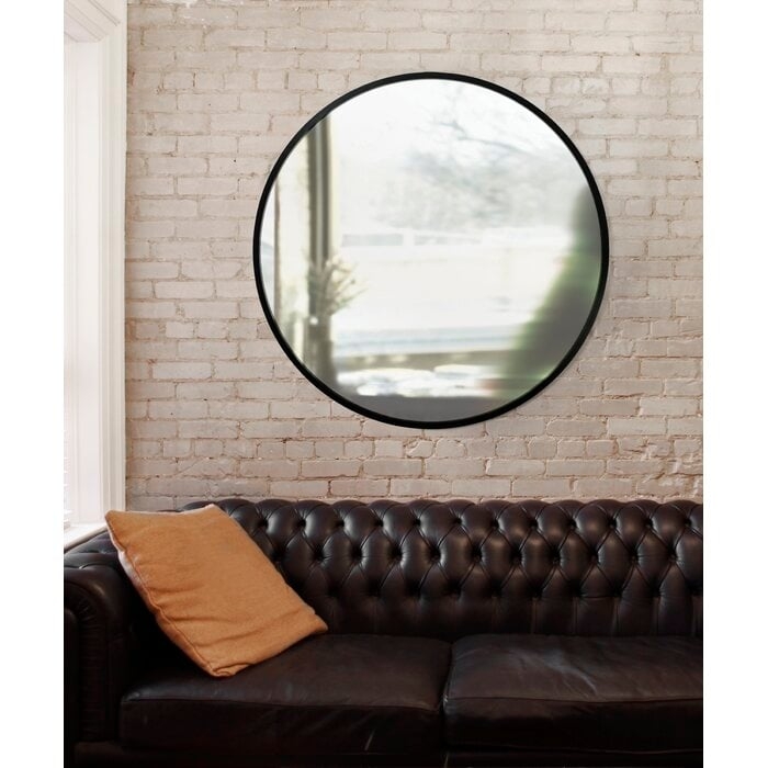 Hub Modern and Contemporary Accent Mirror - Black - 37" - Image 1