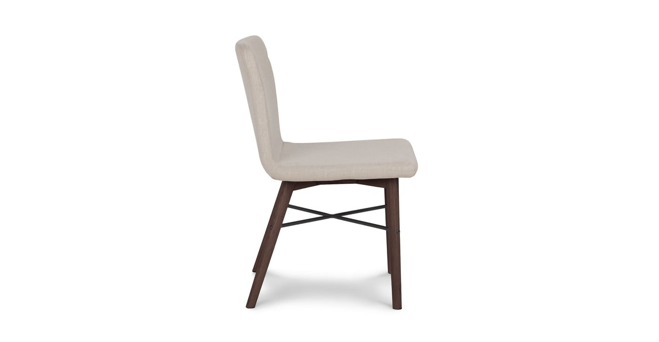 Kissa flax beige matte walnut dining chair ( set of 2) - Image 1