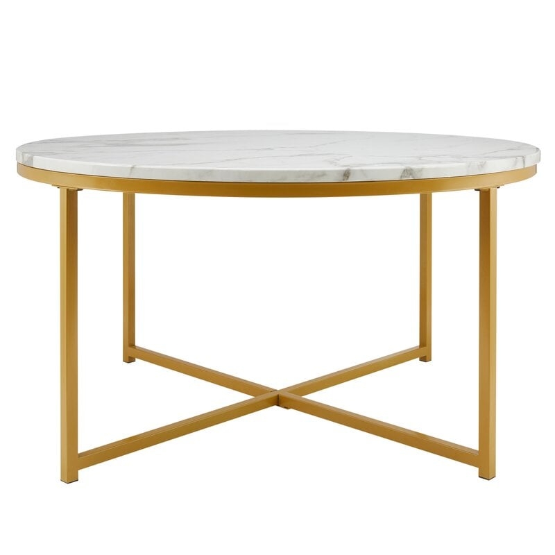 Spratt Cross Legs Coffee Table / Gold - Image 0