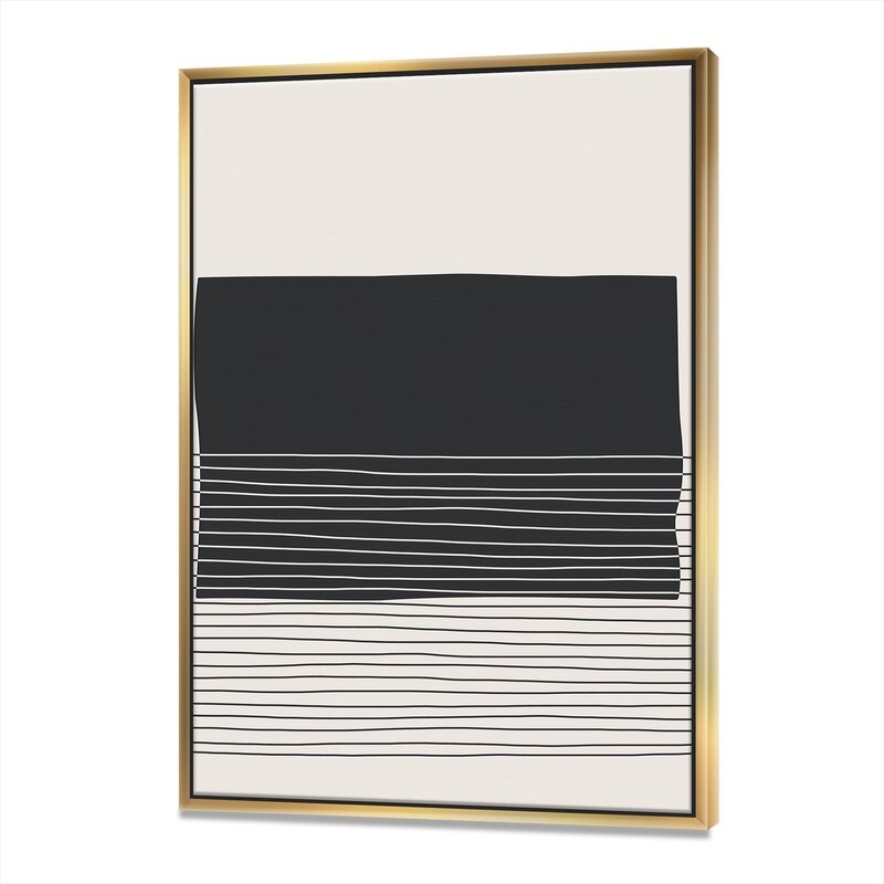 Minimal Geometric Lines And Squares VIII - Floater Frame Print on Canvas - Image 1