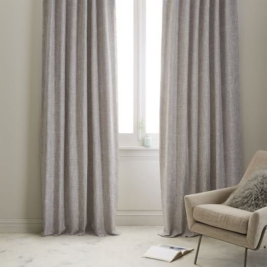 Crossweave Curtain + Blackout Liner - Stone White - 96" - Image 0