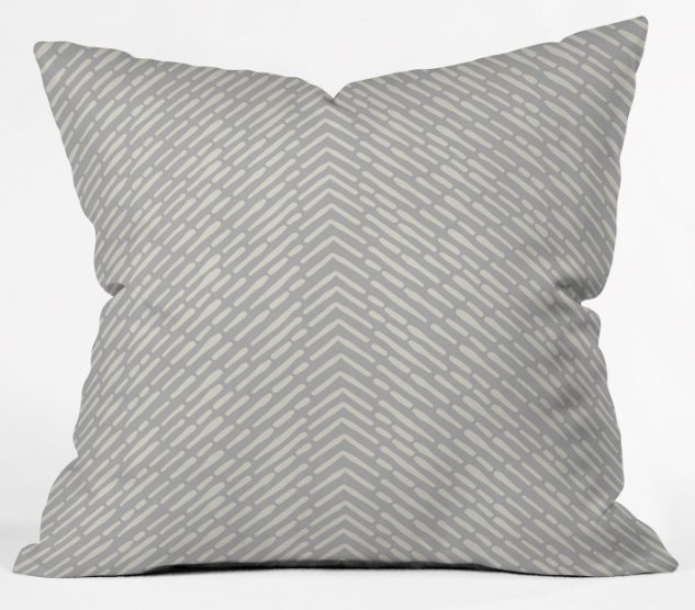 ROUX GRAY Throw Pillow without insert - Image 0
