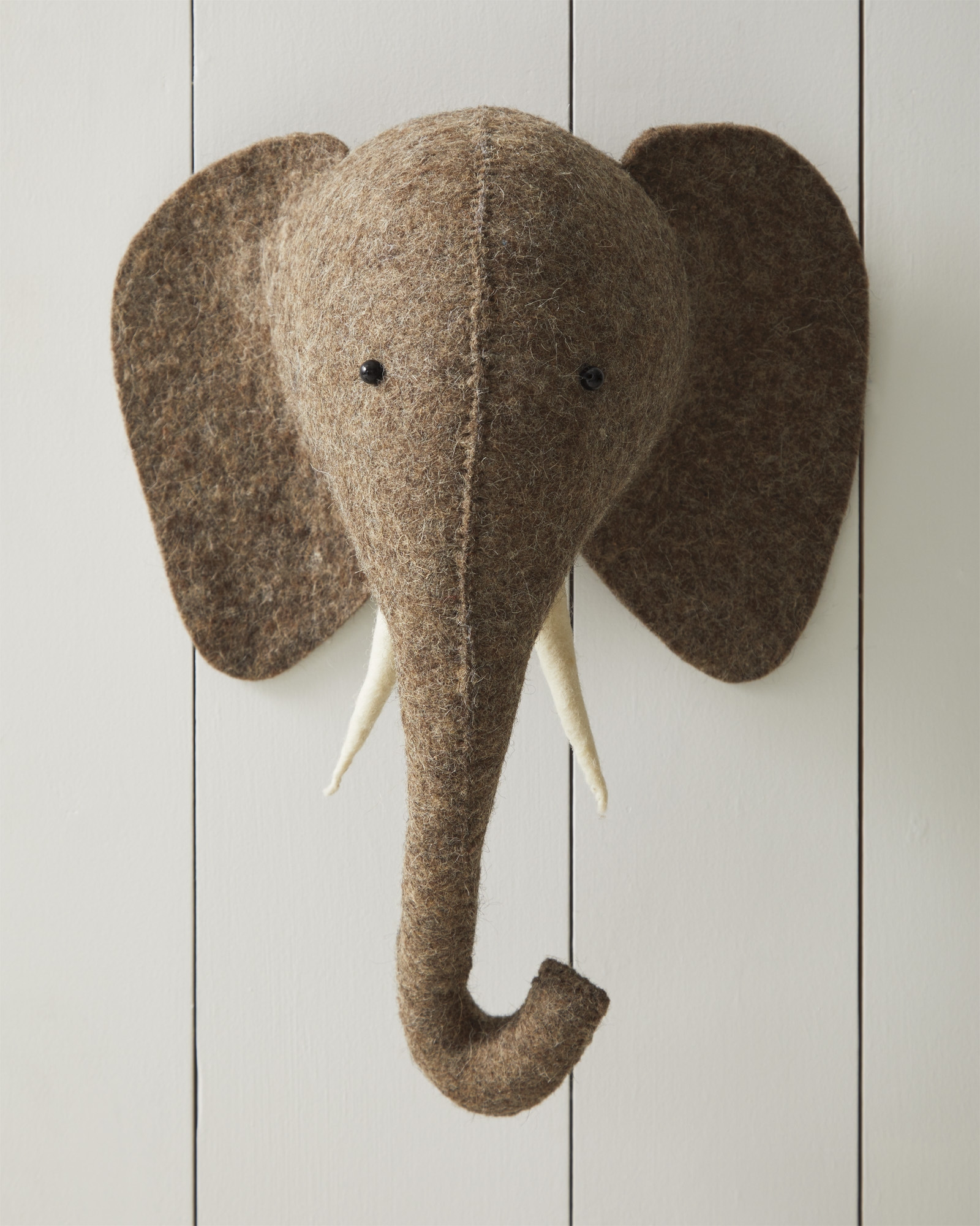 Felted Wool Wall Animal – Elephant - Image 0