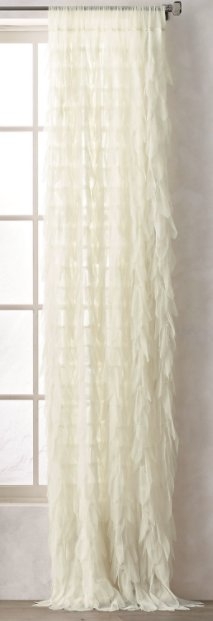 CASCADING TULLE DRAPERY PANEL - ivory 96x50 - Image 0