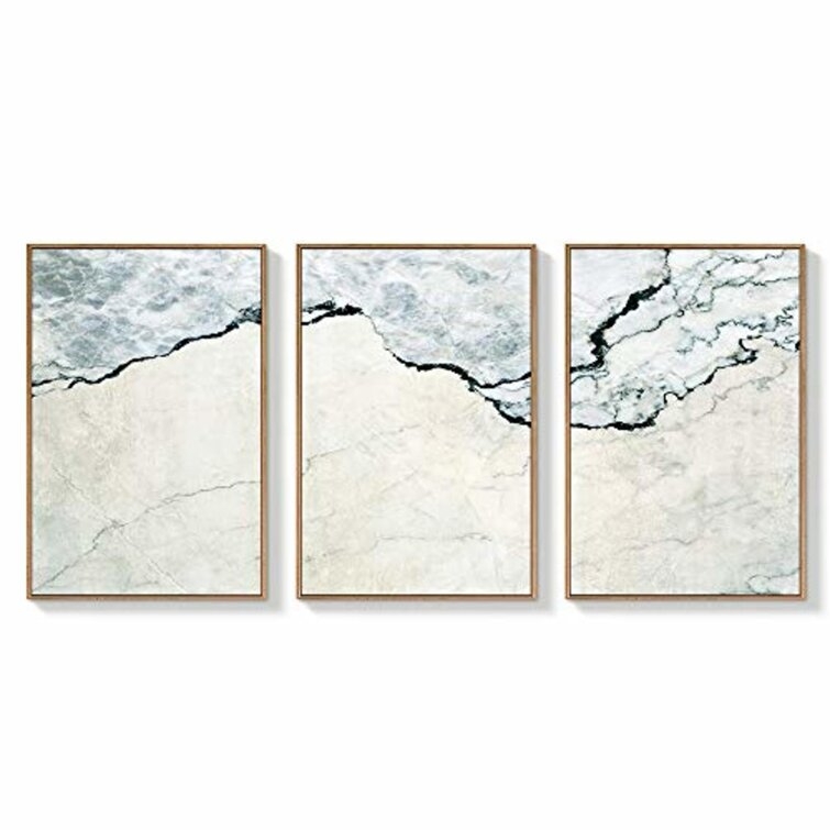 3 Panels Abstract Marble Canvas - Image 0