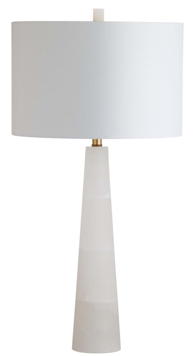 Delilah Alabaster Table Lamp - White - Arlo Home - Image 0