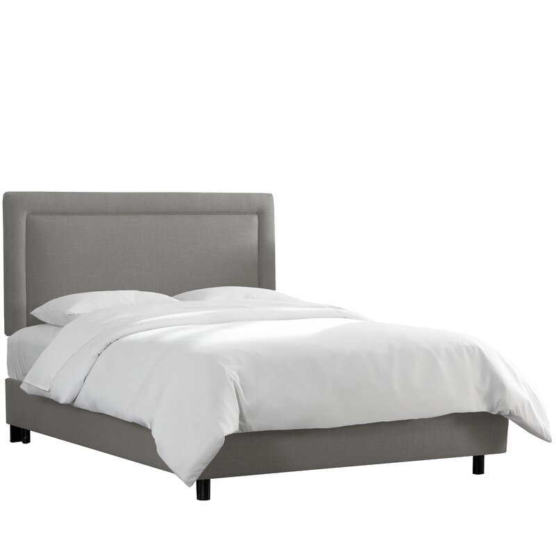 Danette Border Linen Upholstered Standard Bed, King - Image 0