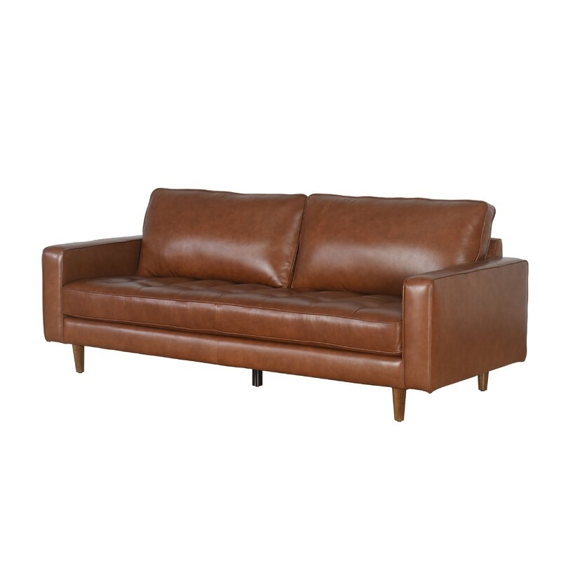 Rumsey 80" Genuine Leather Square Arm Sofa - Image 4