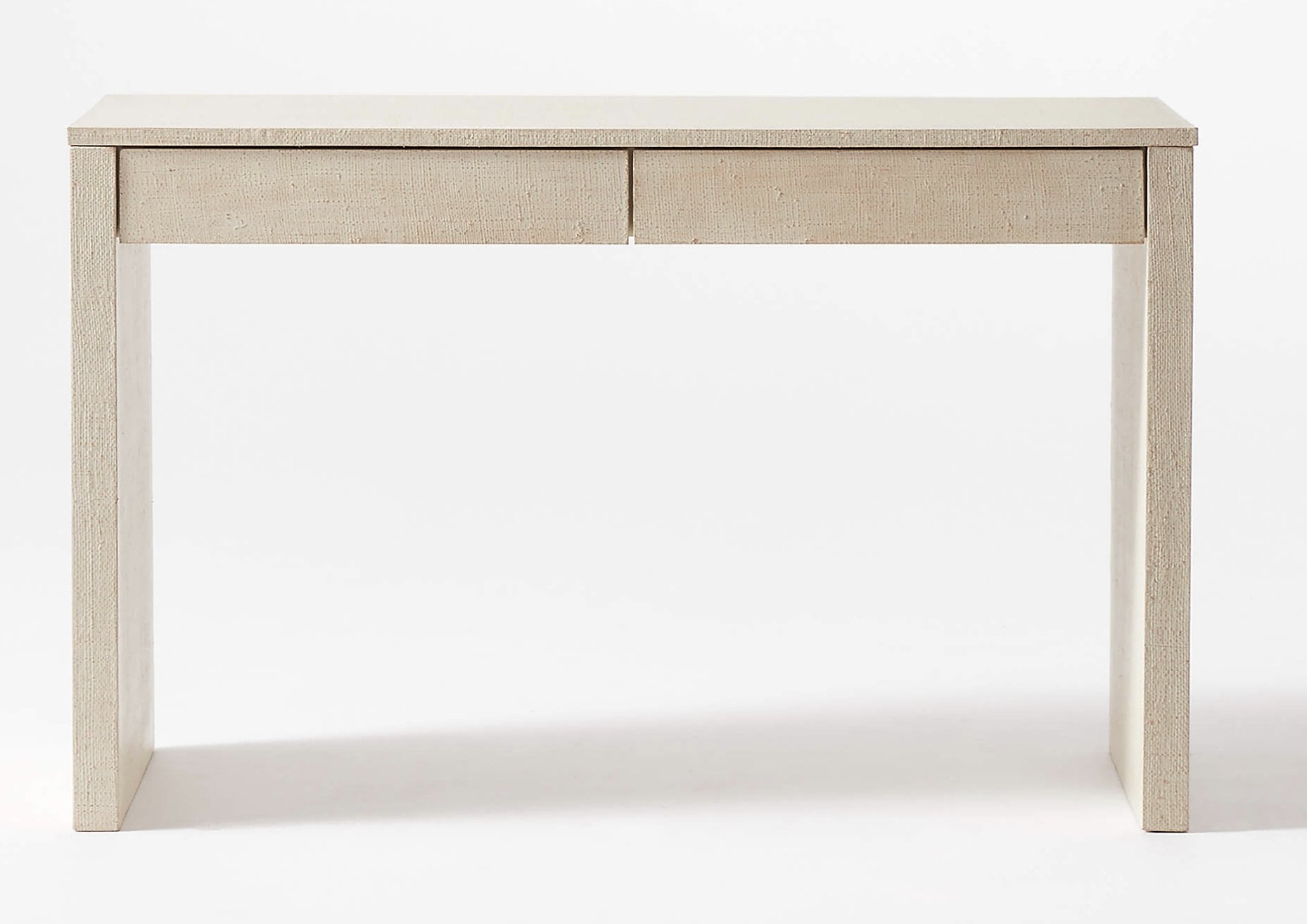 Runway 2-Drawer Lacquered Grasscloth Desk - Image 0