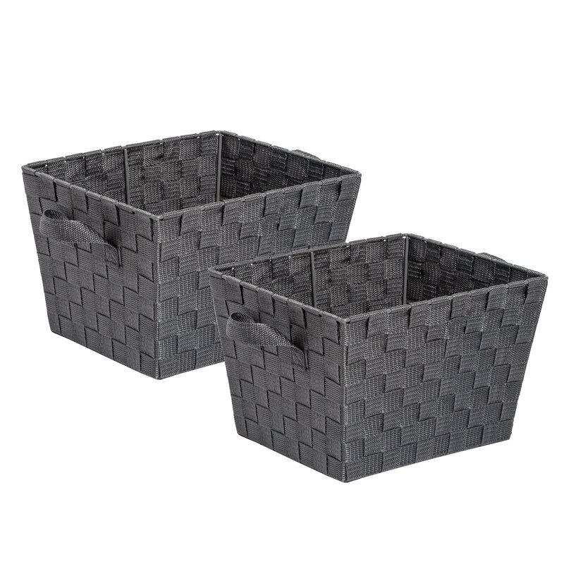 Woven 2 Piece Plastic Basket Set (Set of 2) - Image 0
