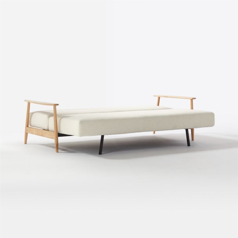 Una Ivory Boucle Sleeper Sofa - Image 4