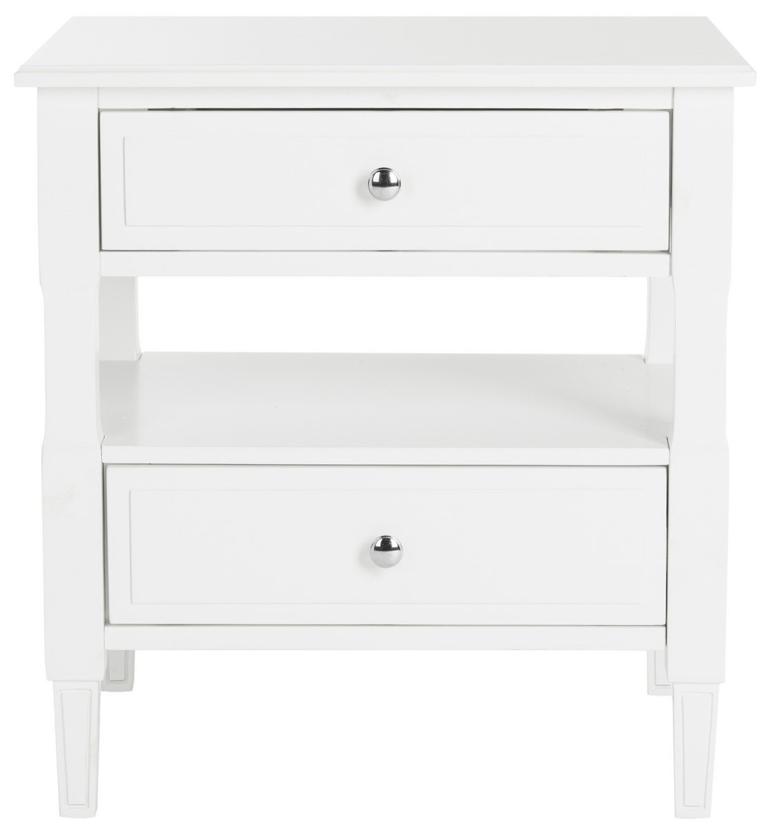 Jenson Two Drawer Nightstand - White - Safavieh - Image 3