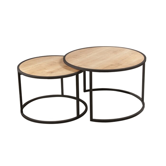 Abels 2 Piece Nested Coffee Table Set - Image 1