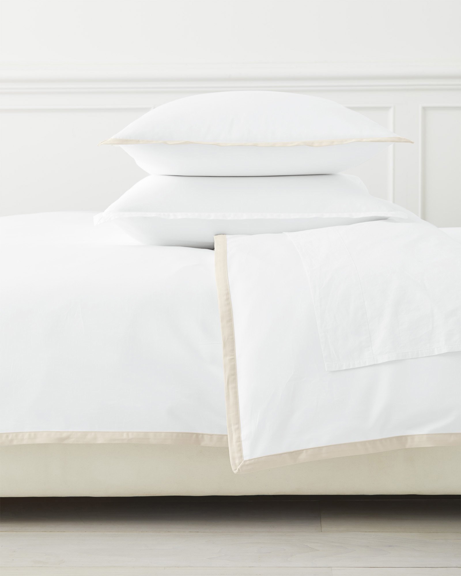 Border Frame King/Cal King Duvet Cover - Sand - Insert sold separately - Image 0