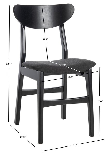 Lucca Retro Dining Chair, Black, Set of 2 - Image 4