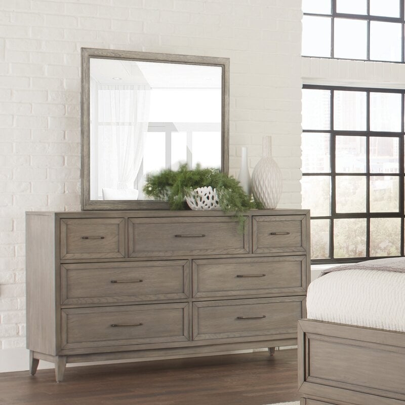 Bangor 7 Drawer Double Dresser with Mirror - Image 0