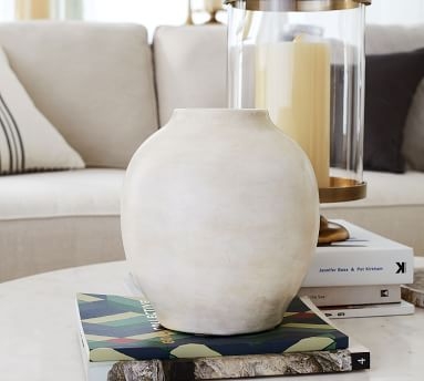 Quinn Ceramic Vase, White - Tall - Image 3