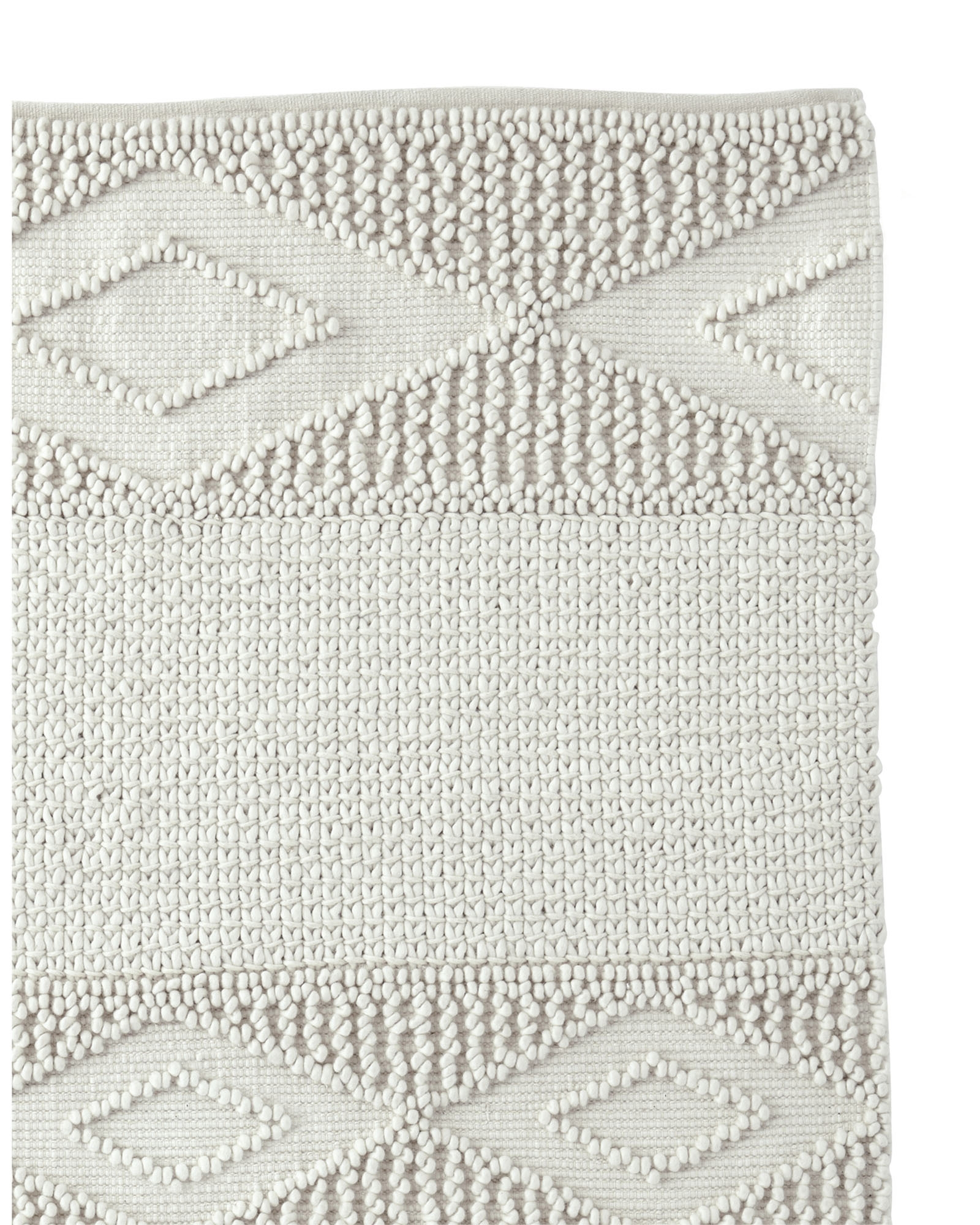 Macramé Wool Rug - Ivory - 8' x 10' - Image 1