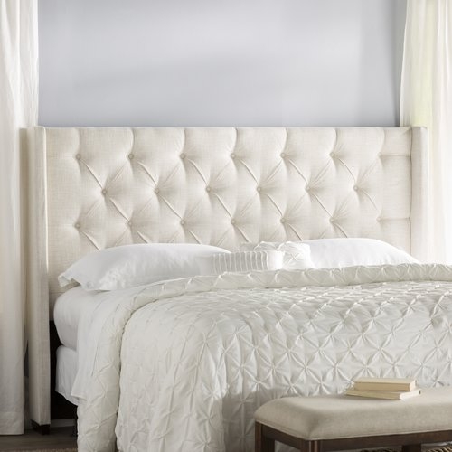 Fares Upholstered Wingback Headboard - King - Image 0