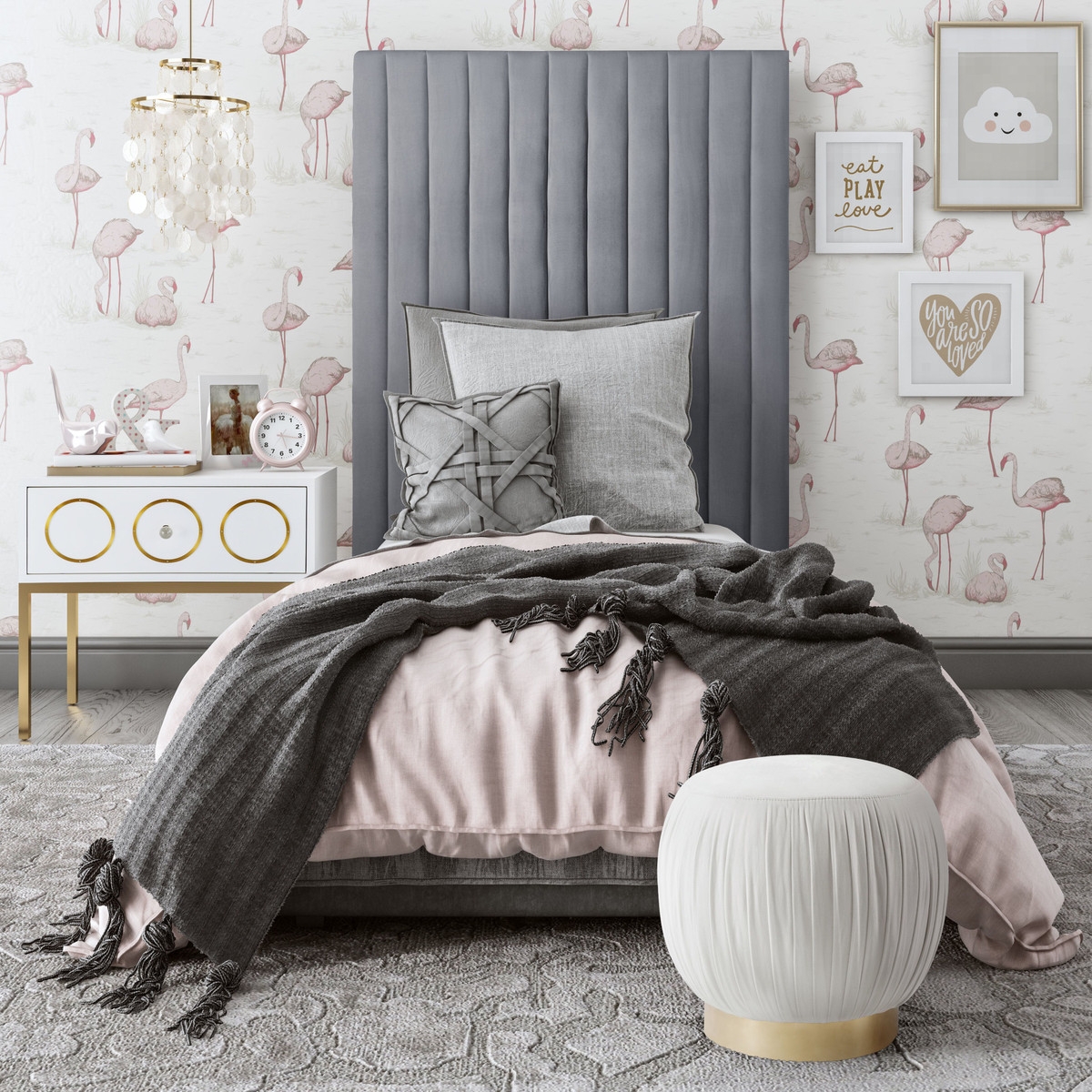 Arabelle Grey Bed Twin - Image 4