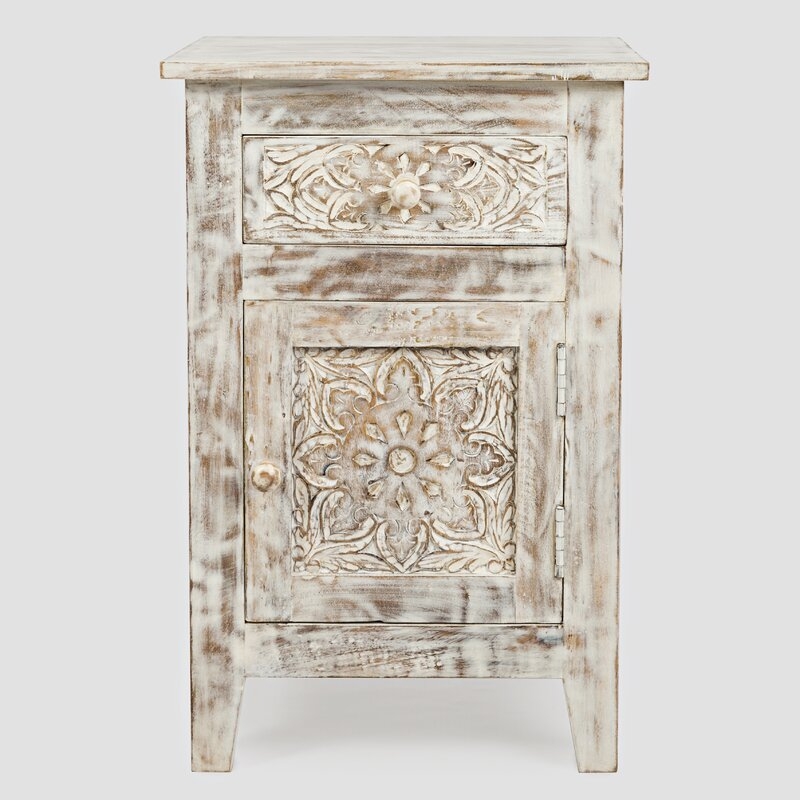 Callimont Solid Wood End Table with Storage - Image 0