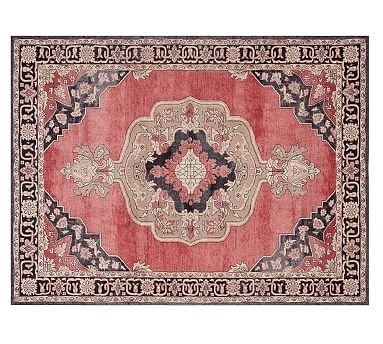 Kayson Tonal Printed Rug, Red Multi, 8 x 10' - Image 1
